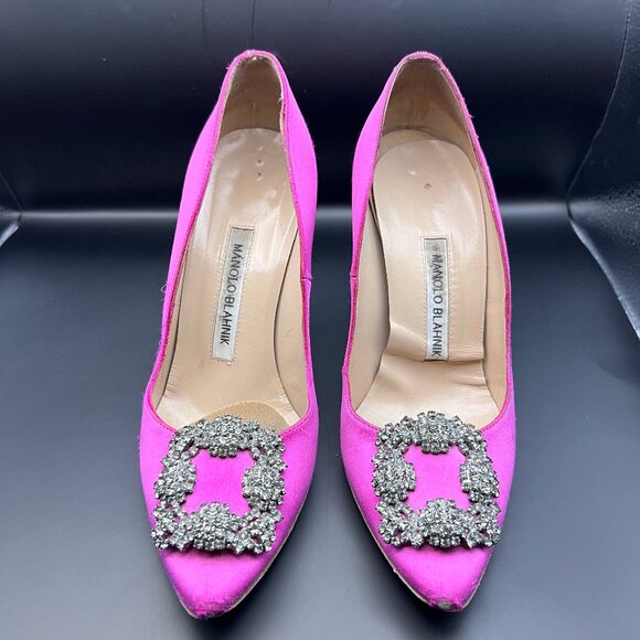 Manolo Blahnik Shoes - Manolo Blahnik Jewel Pumps 4” in pink.